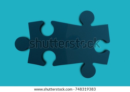 Puzzle two piece business presentation