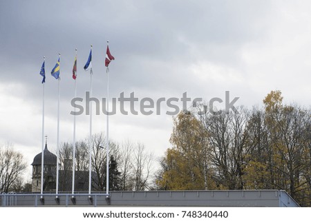 European flags in Latvia, Riga