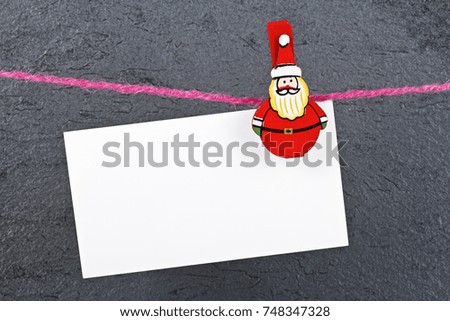 Background for the new year and Christmas with space for text, festive decorations with Santa Claus.