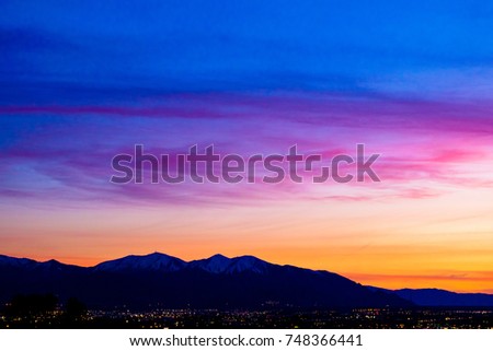 Sunset in Salt Lake City, Utah