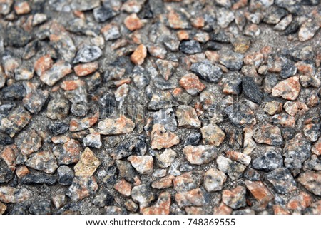 closeup of textured gravel of different color