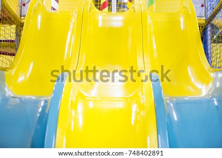 bright children's slide close-up