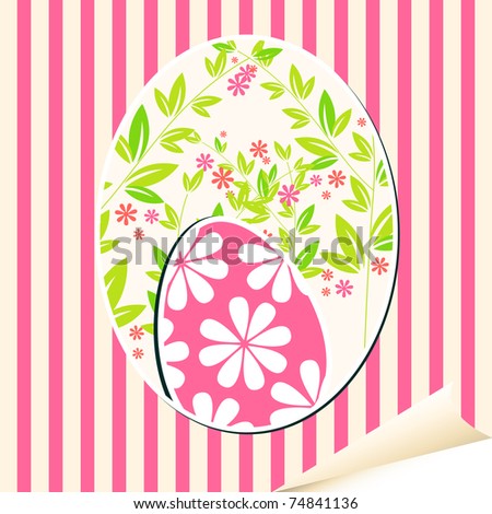 Beautiful floral Easter egg illustration