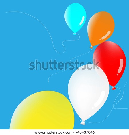Set of colorful balloons for celebration and party,vector illustration