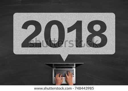 New year 2018 concept of background.
