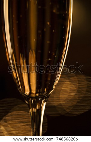 glass of champagne close up