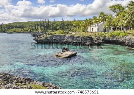 Lagoon on Mare Island, New Caledonia Royalty-Free Stock Photo #748573651