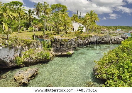 Lagoon on Mare Island, New Caledonia Royalty-Free Stock Photo #748573816