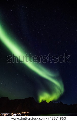 Northern Lights in Lofoten islands, Norway