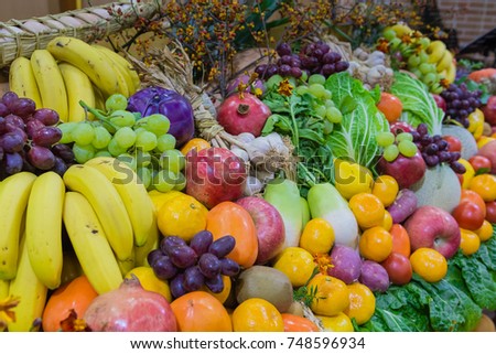 Thanksgiving fruits and vegetables