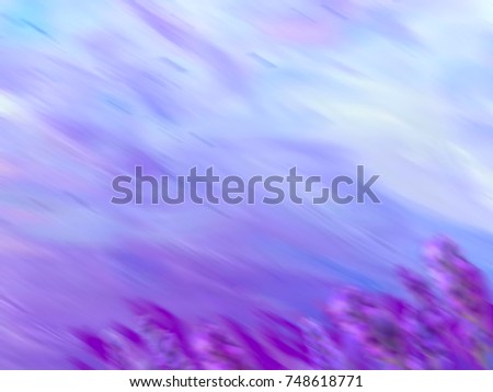 blur art picture lavender field in the strom