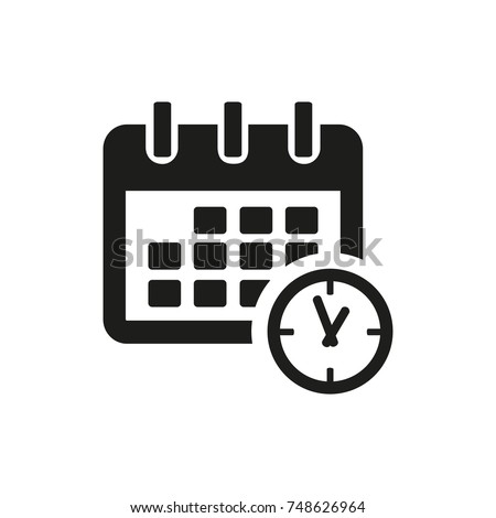 Schedule Vector Icon Royalty-Free Stock Photo #748626964
