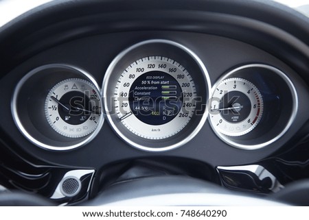 Control panel of luxury hybrid car