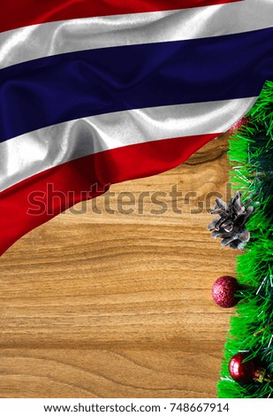 Grunge colorful flag Thailand, with copyspace for your text or images. Congratulations on Christmas and New Year.