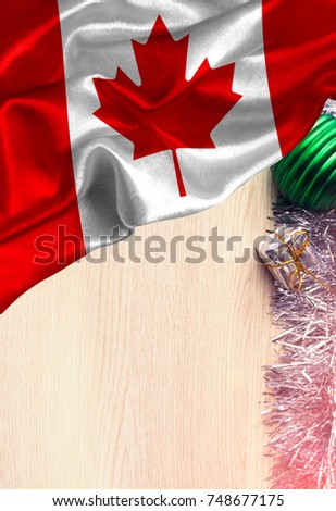 Grunge colorful flag Canada, with copyspace for your text or images. Congratulations on Christmas and New Year.