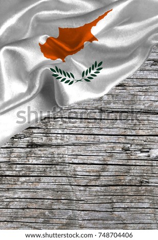 Grunge colorful flag Cyprus, with copyspace for your text or images.