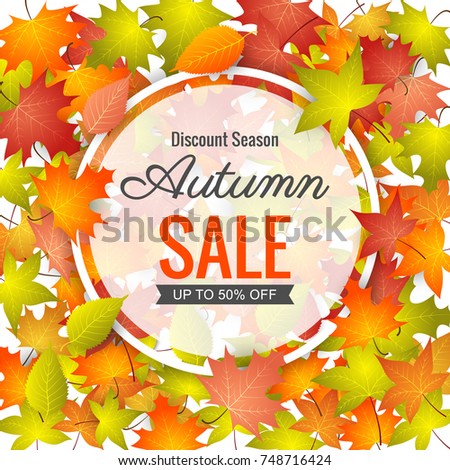 Autumn Sale Background.vector illustration