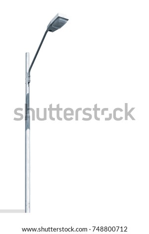 Street light or Road lamp isolated on white background with clipping path Royalty-Free Stock Photo #748800712