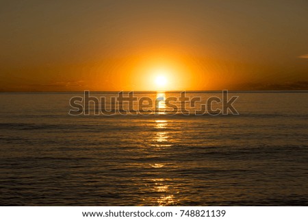 The coast of Benicasim at sunrise, Castellon