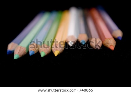 pencils in a line