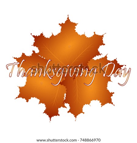 Group of autumn leaves, Thanksgiving day, Vector illustration