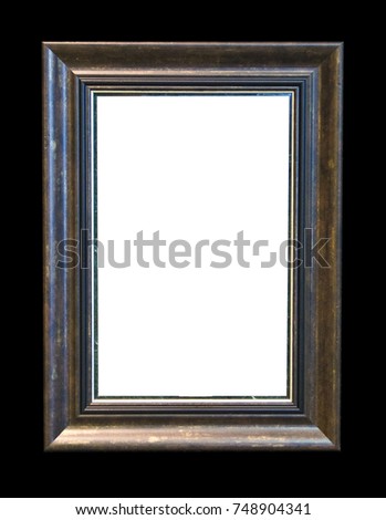 Picture and photo frame isolated on black background.Picture frame isolated black background.decoration frames decorative isolated white background photo. old frame template isolated illustration