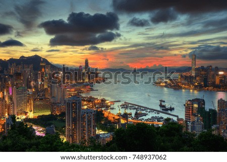 Hong Kong Skyline Sunset taken in 2014