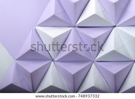 Abstract purple tone paper poly made from tetrahedron background. Usefull for business cards and web.