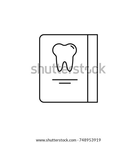 Dentist reception days schedule linear icon. Thin line illustration. Calendar page with human tooth inside contour symbol. Vector isolated outline drawing icon on white background