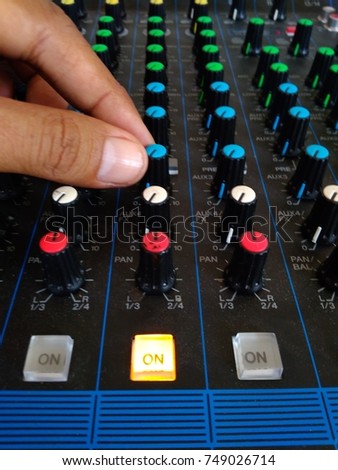 Hand - Controlling Audio Mixer