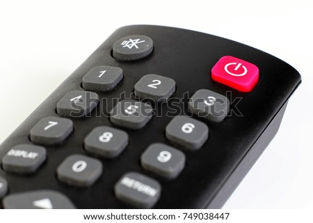 Remote control set red hardware icon start On / Off button symbol Red button