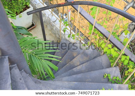 Spiral staircase outdoors