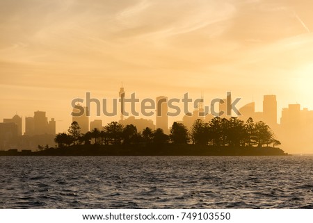 Sydney Harbor at sunset, Australia