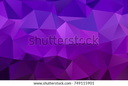 Light Purple vector triangle mosaic background. Modern geometrical abstract illustration with gradient. The polygonal design can be used for your web site.