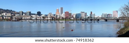 A panorama of Portland Oregon.