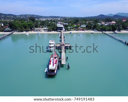 Bang Rak pier, Koh Samui, Thailand Royalty-Free Stock Photo #749191483