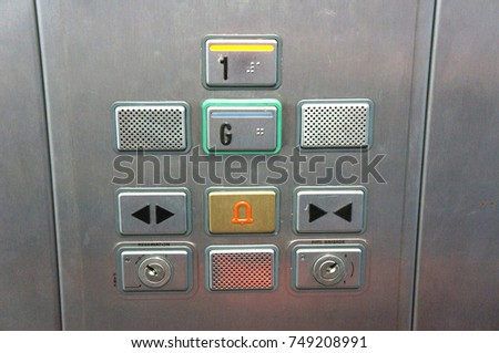 Button of elevator