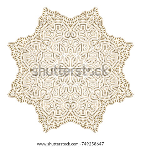 Mandala. Ethnicity round ornament. Ethnic style. Elements for invitation card. Oriental circular pattern, lace background. Cards,brochures,covers. Arabic, Islamic,asian, indian native african motifs.