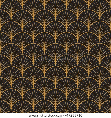 Vintage Art Deco Seamless Pattern. Geometric decorative with circles texture. Retro background.