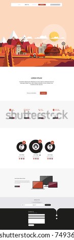 Website templates, icons, headers, blurred background