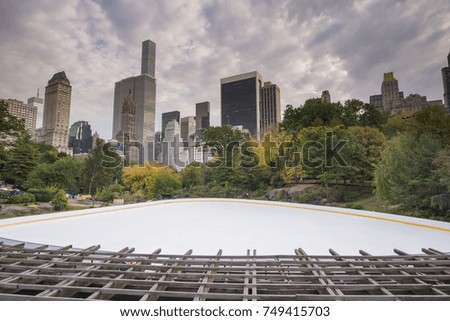 Ice rink in Central Park, New York December 2015