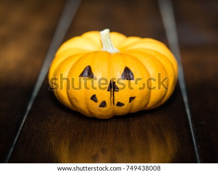 Hand drawn decorated Jack O'Lantern for Halloween