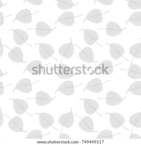 Bo leaf backdrop, vector seamless