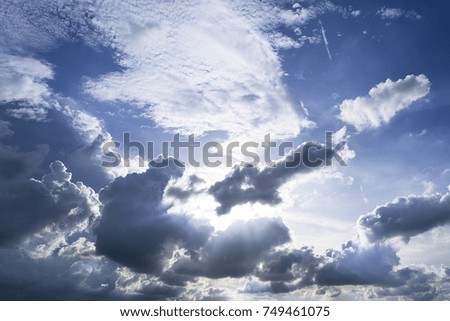 Blue sky with cloud, Cloud storm