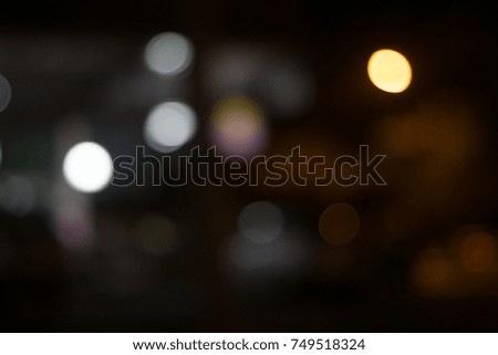 Blurred colorful image of bokeh at night
