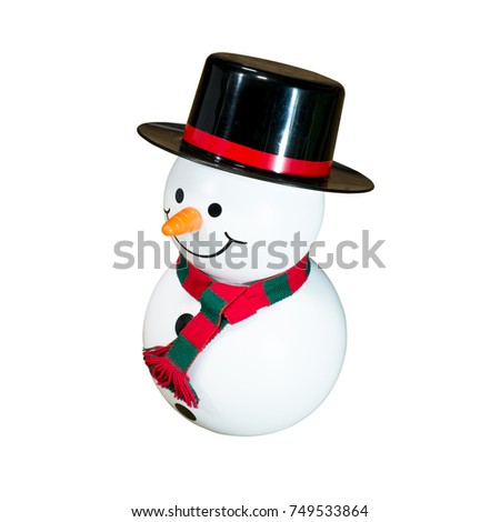 snowman isolated of merry xmas festival