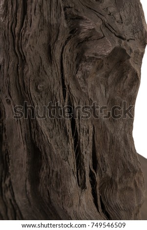 Four old wooden boards isolated on a white background. Old Wood plank.