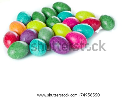 chocolate easter eggs isolated on white