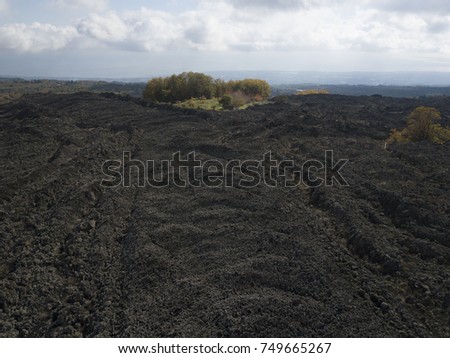 Lava field - Landscape of Volcano Etna, Catania - Sicily