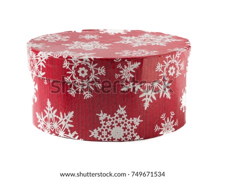 Box on a white background.  Christmas Gifts.  isolated.